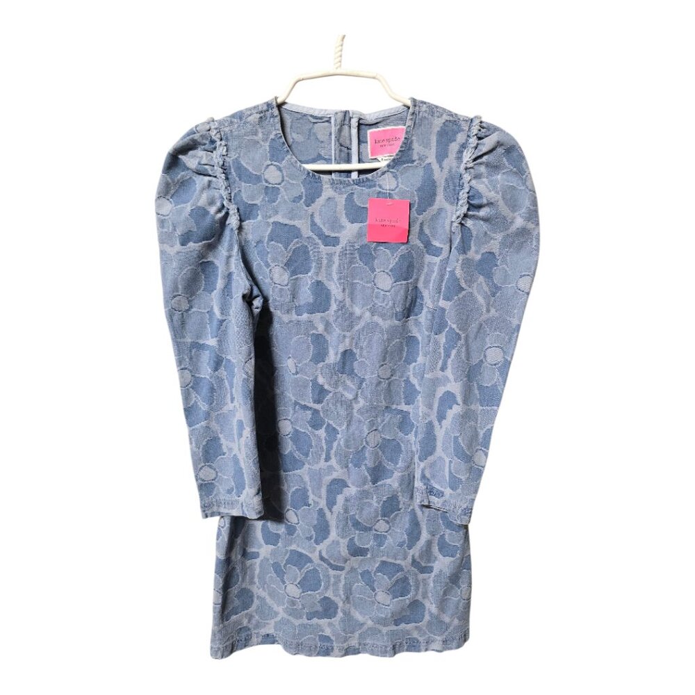 NWT Ladies Kate Spade Abstract Peony Denim Dress